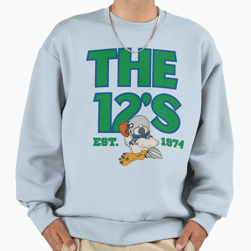 12S Seahawks Fandom Sweatshirt - Aesthetic Graphic for Adults - T-Shirt, Sweatshirt, Hoodie