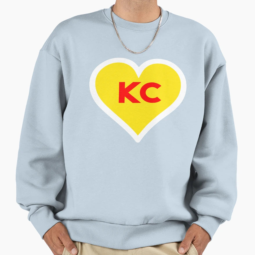 I Love Kansas City Heart Kc Sweatshirt - Minimalist Print Men Women - T-Shirt, Sweatshirt, Hoodie