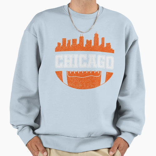 Bears Football Fan Chicago Skyline Sweatshirt - Fun Novelty Design Unisex - T-Shirt, Sweatshirt, Hoodie