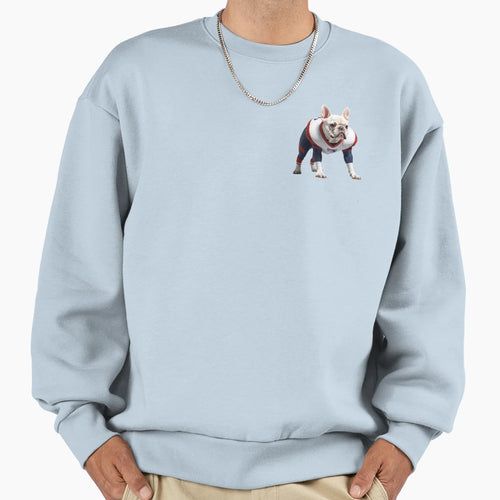 French Bulldog National Football Player Sweatshirt - Trendy Graphic Unisex - T-Shirt, Sweatshirt, Hoodie