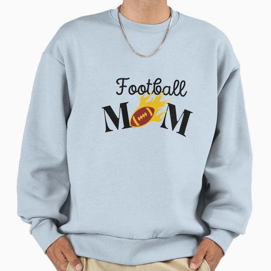 Football Mom Sweatshirt - Minimalist Print for Adults - T-Shirt, Sweatshirt, Hoodie