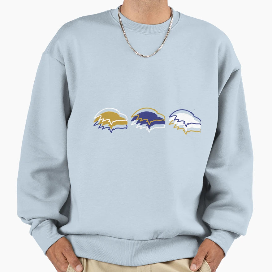 Baltimore Ravens Pattern Black Sweatshirt - Trendy Graphic Unisex - T-Shirt, Sweatshirt, Hoodie