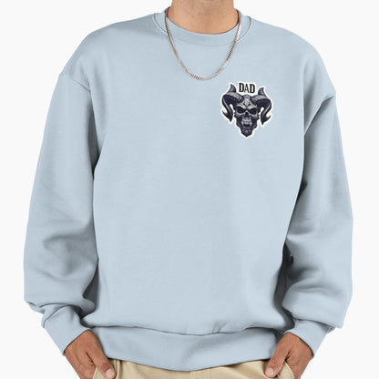 Horned Skull Dad Af Sweatshirt - Novelty Apparel Men Women - T-Shirt, Sweatshirt, Hoodie