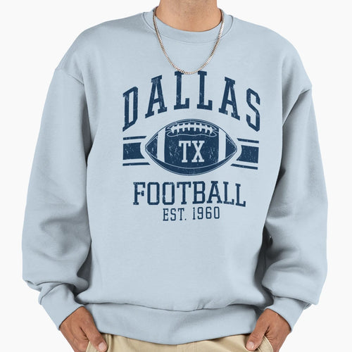 Distressed Dallas Cowboys Football Sweatshirt - Graphic Print for Adults - T-Shirt, Sweatshirt, Hoodie