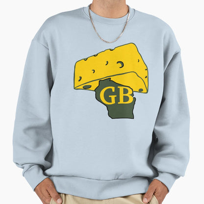 Green Bay Cheese Sweatshirt - Minimalist Print for Adults - T-Shirt, Sweatshirt, Hoodie