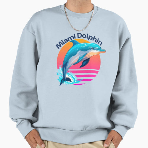 Swimming Creativity Miami Dolphin Sweatshirt - Trendy Graphic for Adults - T-Shirt, Sweatshirt, Hoodie