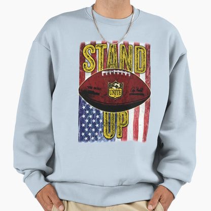 Nfl American Flag Stand Up Unite Sweatshirt - Trendy Graphic Unisex - T-Shirt, Sweatshirt, Hoodie