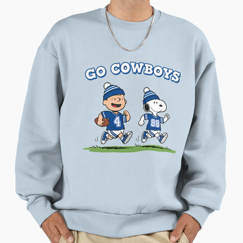 Dallas Football Go Cowboys Snoopys Sweatshirt - Graphic Print Unisex - T-Shirt, Sweatshirt, Hoodie