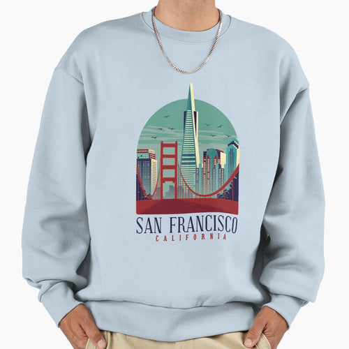 San Francisco California Sweatshirt - Novelty Apparel for Adults - T-Shirt, Sweatshirt, Hoodie
