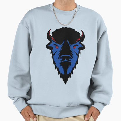 Buffalo Head Buffalo Bills Team Sweatshirt - Novelty Apparel for Adults - T-Shirt, Sweatshirt, Hoodie