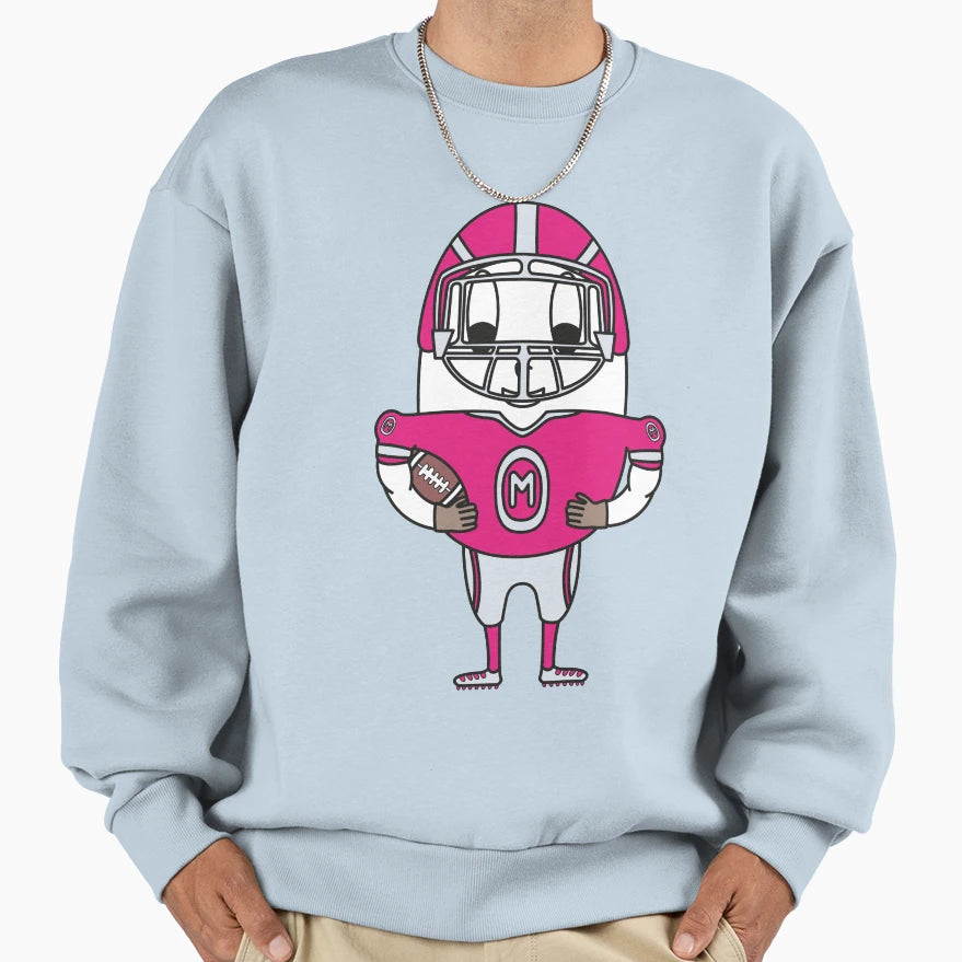 American Football Player Egg Sweatshirt - Trendy Graphic for Adults - T-Shirt, Sweatshirt, Hoodie