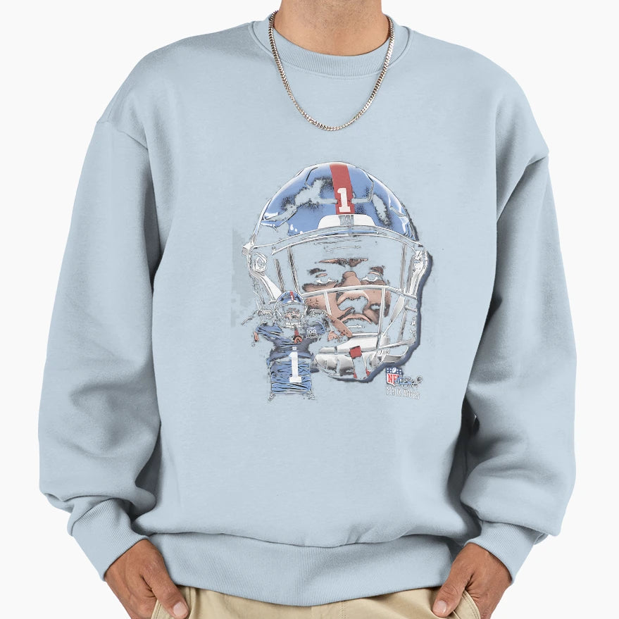 Malik Nabers New York G Helmet Sweatshirt - Streetwear Style for Adults - T-Shirt, Sweatshirt, Hoodie