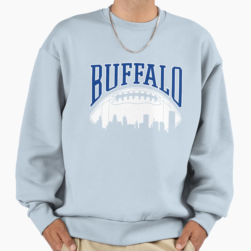 Buffalo Football Skyline New Sweatshirt - Casual Everyday Wear Men Women - T-Shirt, Sweatshirt, Hoodie