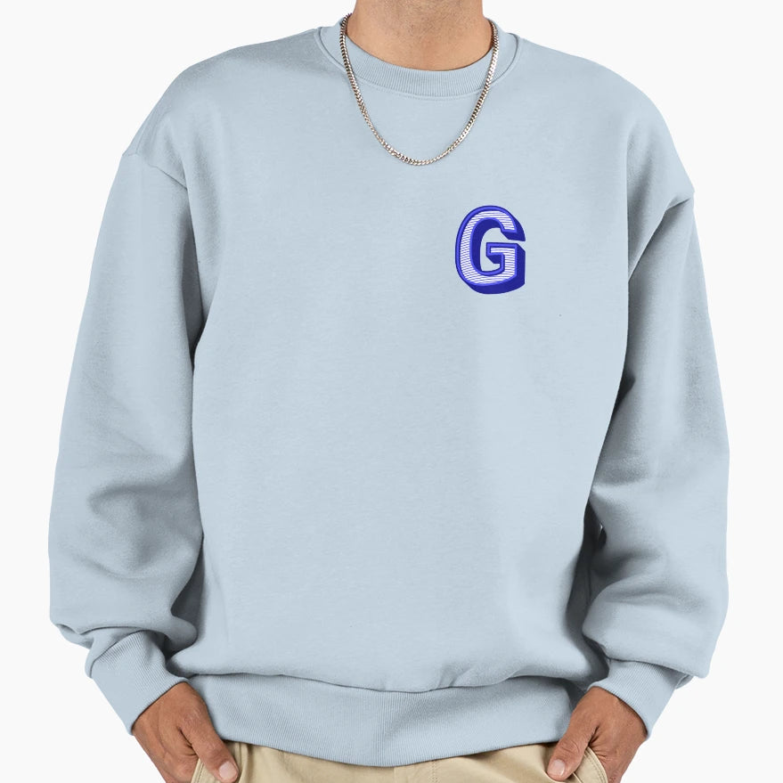 3D Alphabet Letter G Bold Sweatshirt - Fun Novelty Design Men Women - T-Shirt, Sweatshirt, Hoodie