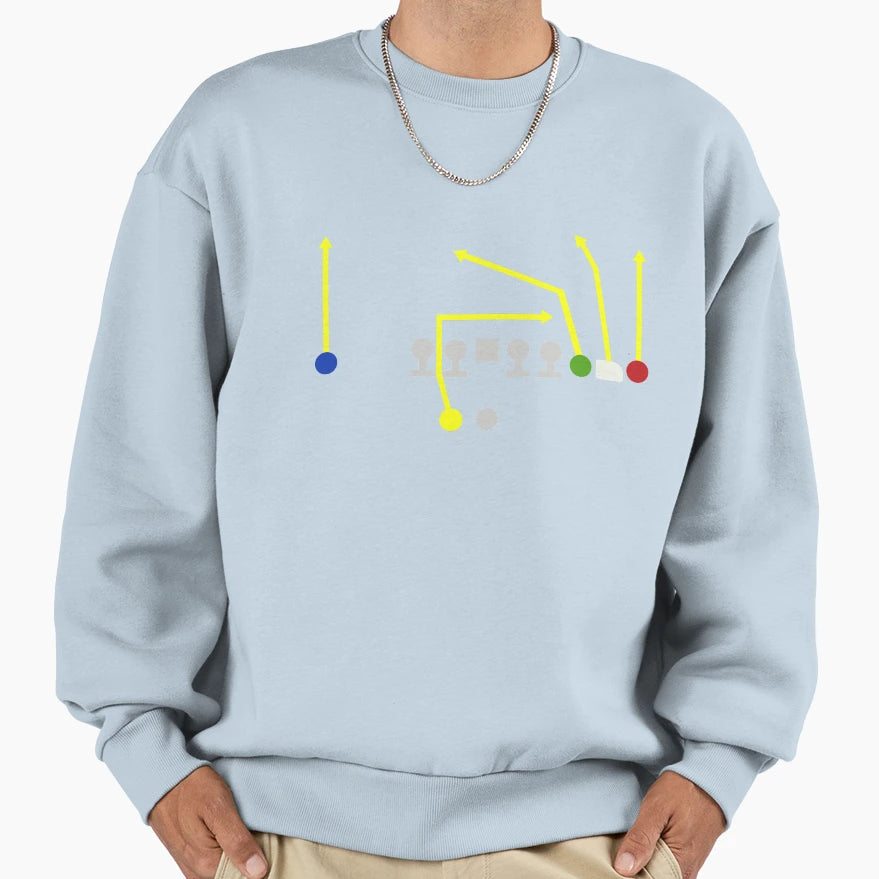 Ncaa Football Four Verticals Sweatshirt - Trendy Graphic Men Women - T-Shirt, Sweatshirt, Hoodie