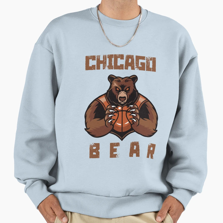 Chicago Bear Sweatshirt - Casual Everyday Wear for Adults - T-Shirt, Sweatshirt, Hoodie