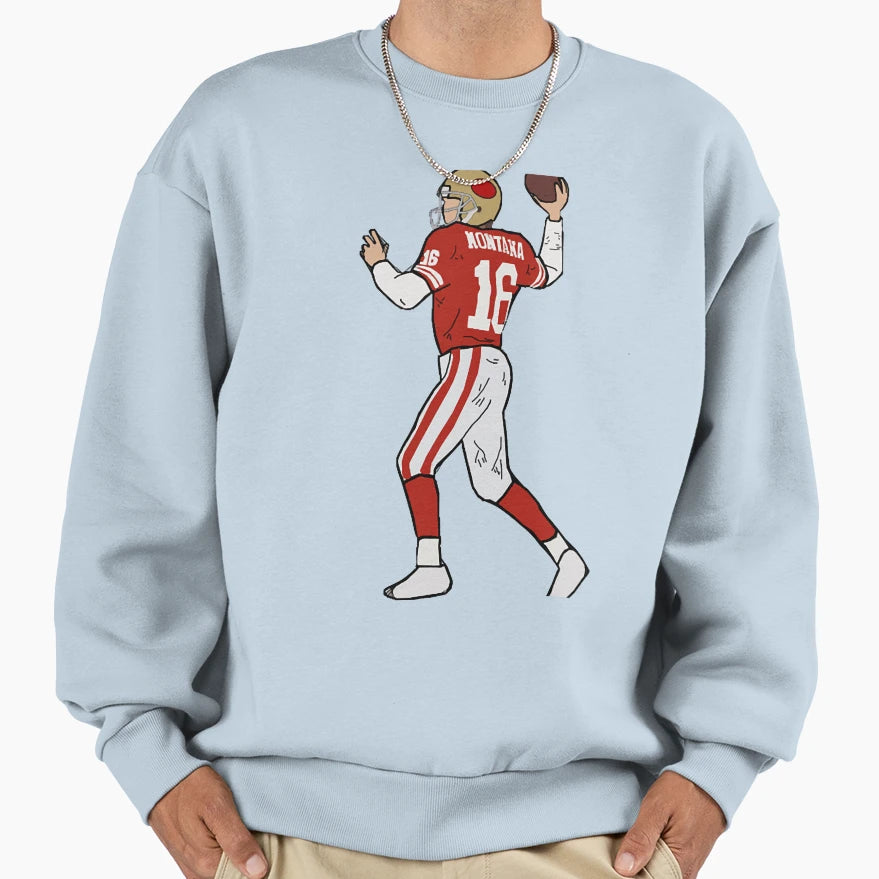 Joe Montana San Francisco 49Ers Sweatshirt - Graphic Print for Adults - T-Shirt, Sweatshirt, Hoodie