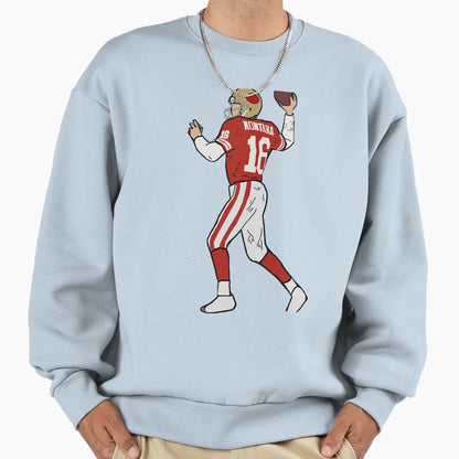 Joe Montana San Francisco 49Ers Sweatshirt - Graphic Print for Adults - T-Shirt, Sweatshirt, Hoodie