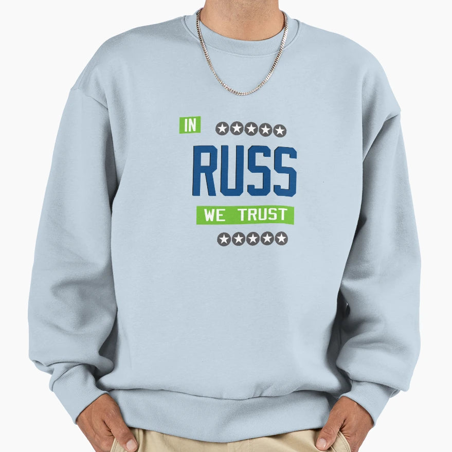 Seattle Football Russell Wilson Qb Sweatshirt - Custom Art Print Unisex - T-Shirt, Sweatshirt, Hoodie