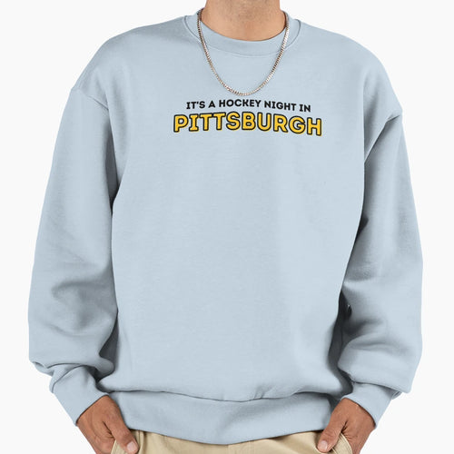 Hockey Night Pittsburgh Sweatshirt - Graphic Print for Adults - T-Shirt, Sweatshirt, Hoodie