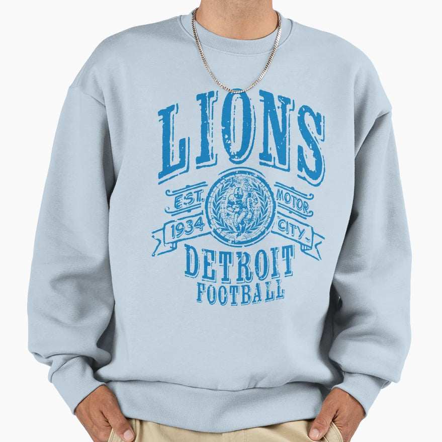 Lions Football Sweatshirt - Fun Novelty Design Men Women - T-Shirt, Sweatshirt, Hoodie