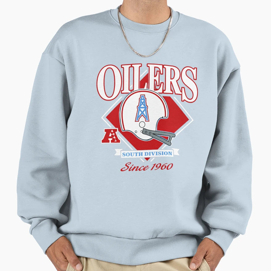 Houston Oilers Helmet Logo Sweatshirt - Streetwear Style Unisex - T-Shirt, Sweatshirt, Hoodie