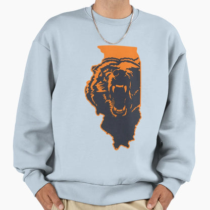 Chicago Bears Illinois Nfl State Sweatshirt - Streetwear Style for Adults - T-Shirt, Sweatshirt, Hoodie