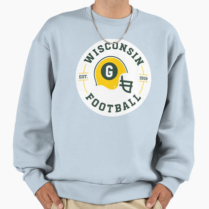 Wisconsin Football Badge Sweatshirt - Unique Graphic Unisex - T-Shirt, Sweatshirt, Hoodie