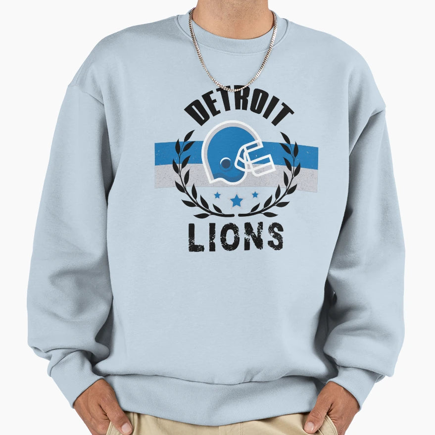 Detroit Lions Football Sweatshirt - Custom Art Print Unisex - T-Shirt, Sweatshirt, Hoodie