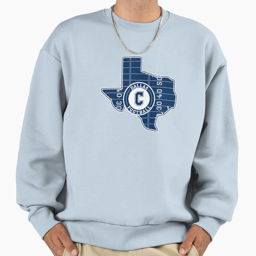 Map Texas State Football Sweatshirt - Streetwear Style Unisex - T-Shirt, Sweatshirt, Hoodie