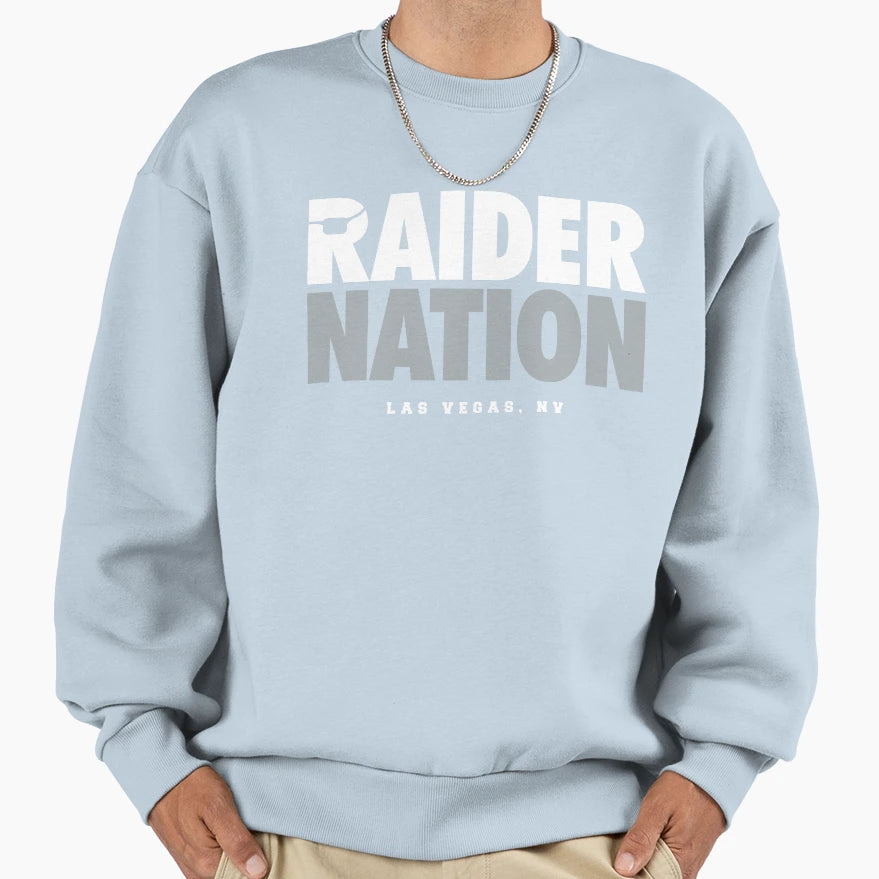 Raider Nation Sweatshirt - Trendy Graphic for Adults - T-Shirt, Sweatshirt, Hoodie