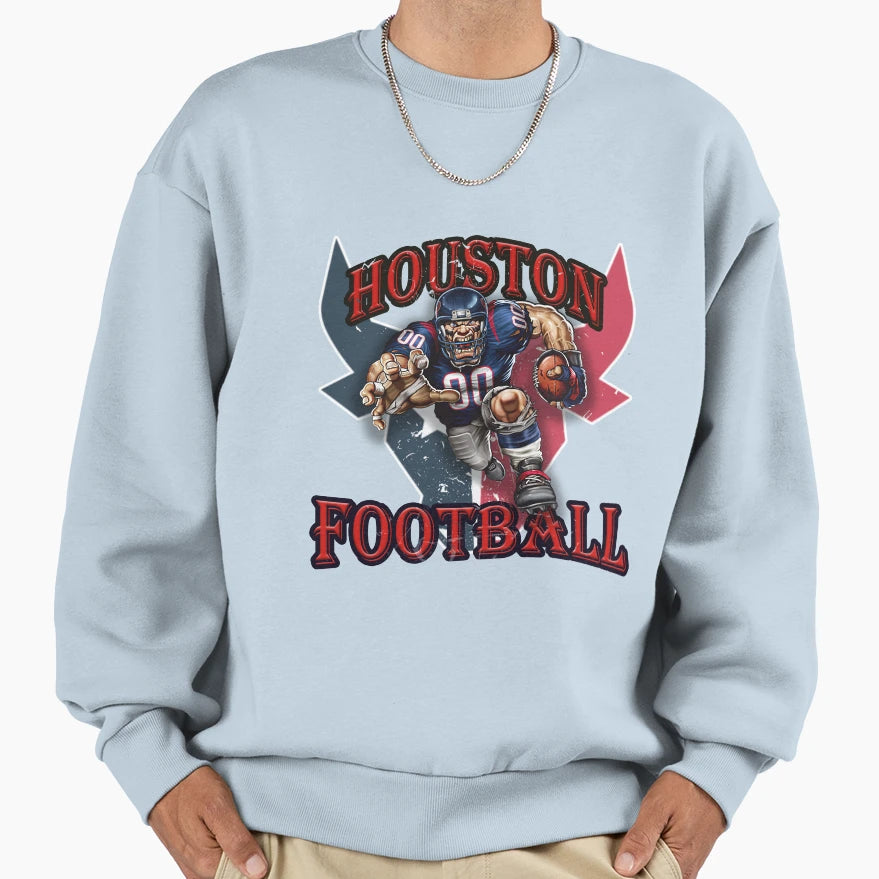 Houston Football Sweatshirt - Casual Everyday Wear Unisex - T-Shirt, Sweatshirt, Hoodie