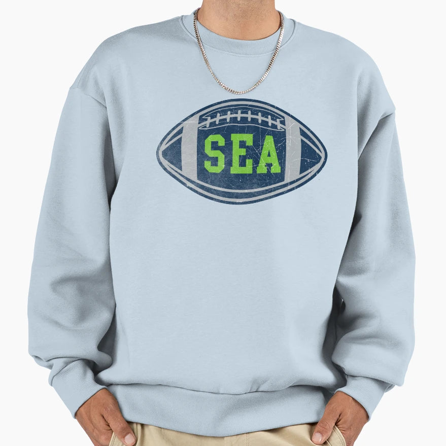 Seattle Throwback Football Sweatshirt - Streetwear Style Men Women - T-Shirt, Sweatshirt, Hoodie