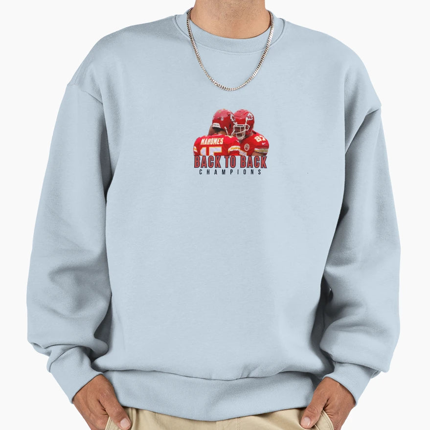 Kansas City Chiefs Back To Back Sweatshirt - Graphic Print for Adults - T-Shirt, Sweatshirt, Hoodie