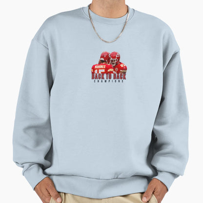 Kansas City Chiefs Back To Back Sweatshirt - Graphic Print for Adults - T-Shirt, Sweatshirt, Hoodie