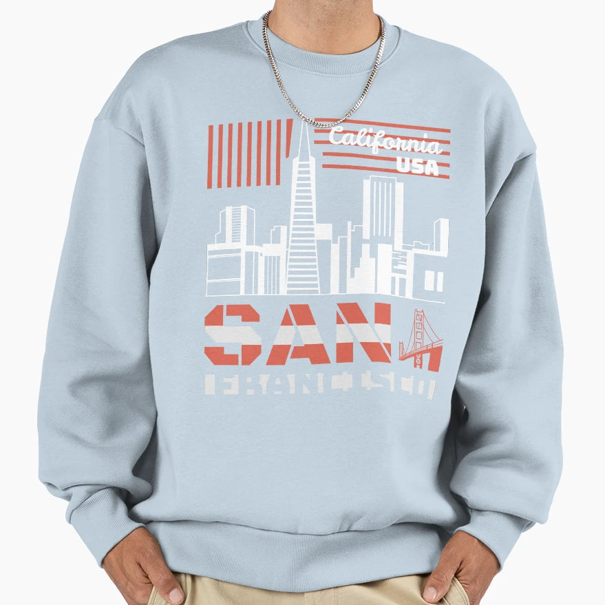San Francisco California Sf Bay Sweatshirt - Casual Everyday Wear Unisex - T-Shirt, Sweatshirt, Hoodie