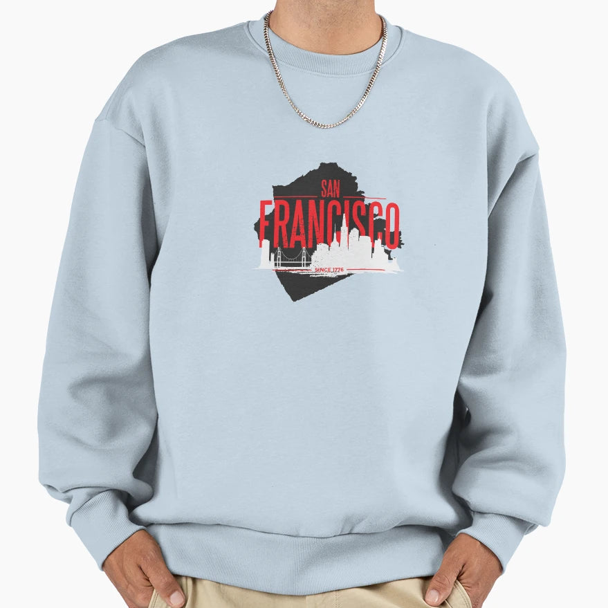 San Francisco Usa Skyline Sweatshirt - Minimalist Print Men Women - T-Shirt, Sweatshirt, Hoodie