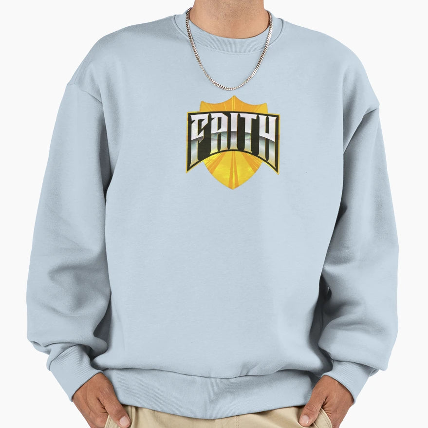 Shield Faith Armor God Sweatshirt - Trendy Graphic Unisex - T-Shirt, Sweatshirt, Hoodie