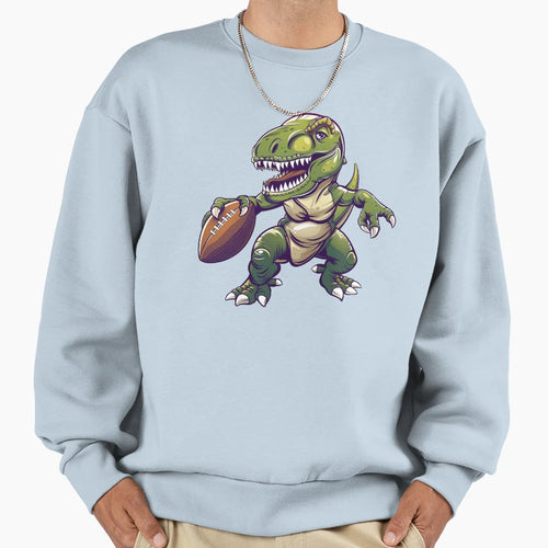 Dinosaur American Football Player Sweatshirt - Casual Everyday Wear Unisex - T-Shirt, Sweatshirt, Hoodie