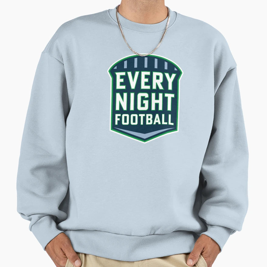 Every Night Football Partial Badge Sweatshirt - Novelty Apparel Men Women - T-Shirt, Sweatshirt, Hoodie