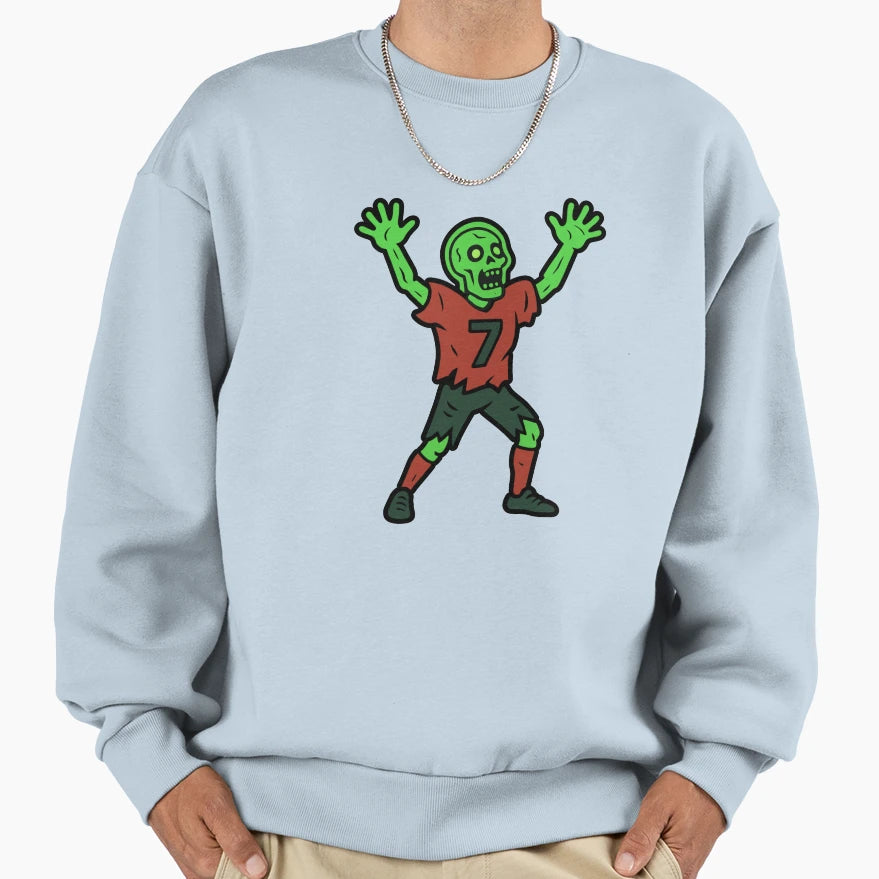 Zombie Soccer Football Goal Sweatshirt - Minimalist Print Men Women - T-Shirt, Sweatshirt, Hoodie