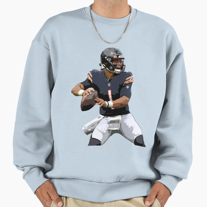 Justin Fields Sweatshirt - Custom Art Print for Adults - T-Shirt, Sweatshirt, Hoodie