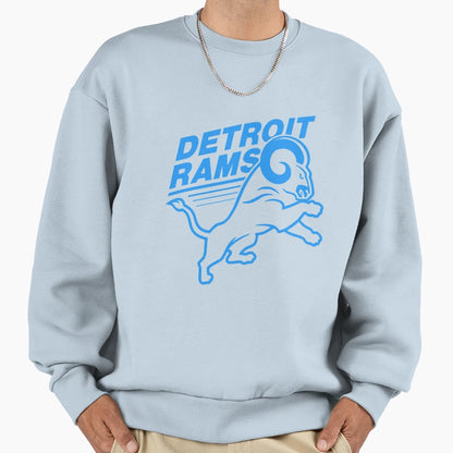 Detroit Rams Sweatshirt - Custom Art Print Men Women - T-Shirt, Sweatshirt, Hoodie