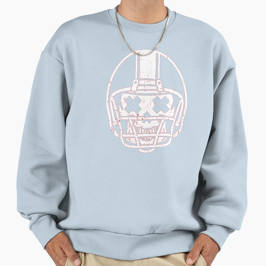 Football Sport Helmt Sweatshirt - Graphic Print Men Women - T-Shirt, Sweatshirt, Hoodie