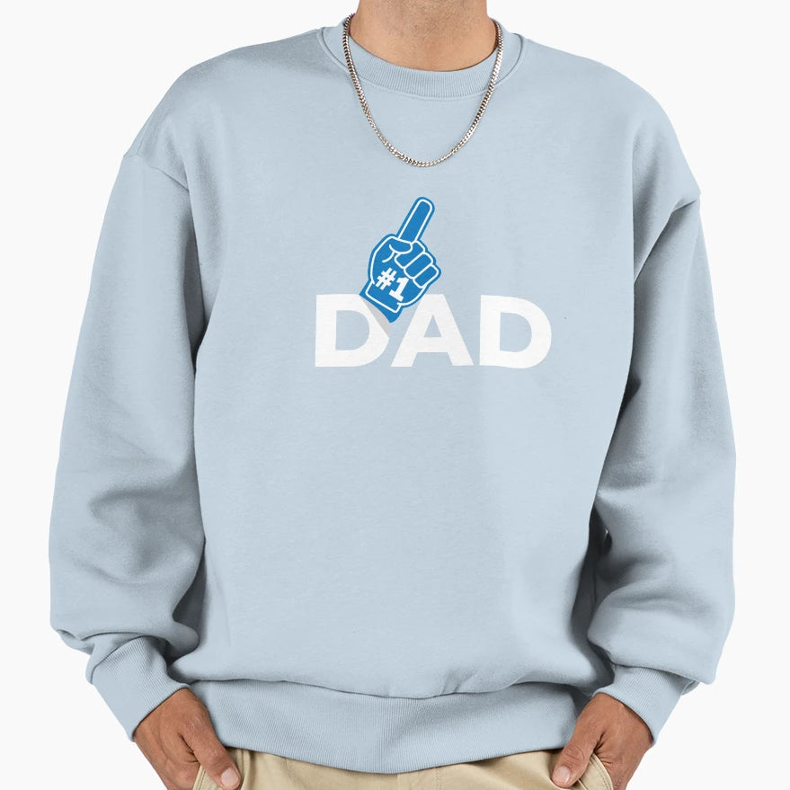 Dad Number 1 Fathers Day Father Sweatshirt - Novelty Apparel for Adults - T-Shirt, Sweatshirt, Hoodie