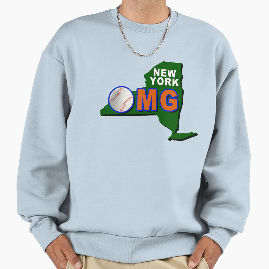 Ny Omg Baseball Sweatshirt - Minimalist Print Unisex - T-Shirt, Sweatshirt, Hoodie