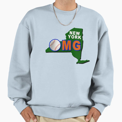 Ny Omg Baseball Sweatshirt - Minimalist Print Unisex - T-Shirt, Sweatshirt, Hoodie