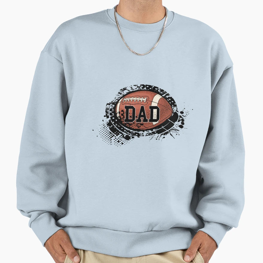 Dad Football American Football Lover Sweatshirt - Unique Graphic Unisex - T-Shirt, Sweatshirt, Hoodie