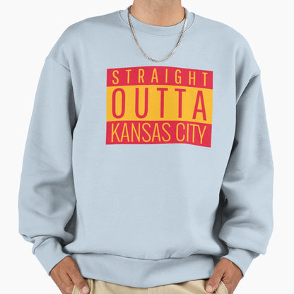Straight Outta Kansas City Football Sweatshirt - Trendy Graphic Men Women - T-Shirt, Sweatshirt, Hoodie