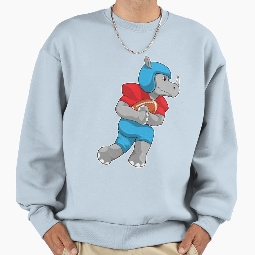 Rhino Football Sports Sweatshirt - Casual Everyday Wear Men Women - T-Shirt, Sweatshirt, Hoodie